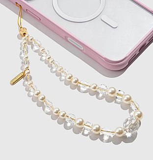 بند لندیارد Youngkit یانگ کیت  Crystal + Pearl Phone Charm & Card Combo